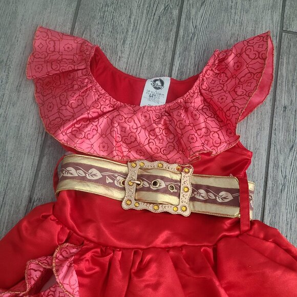 Disney Store Elena of Avalor Red Princess Dress Costume Size 4 - Picture 5 of 10